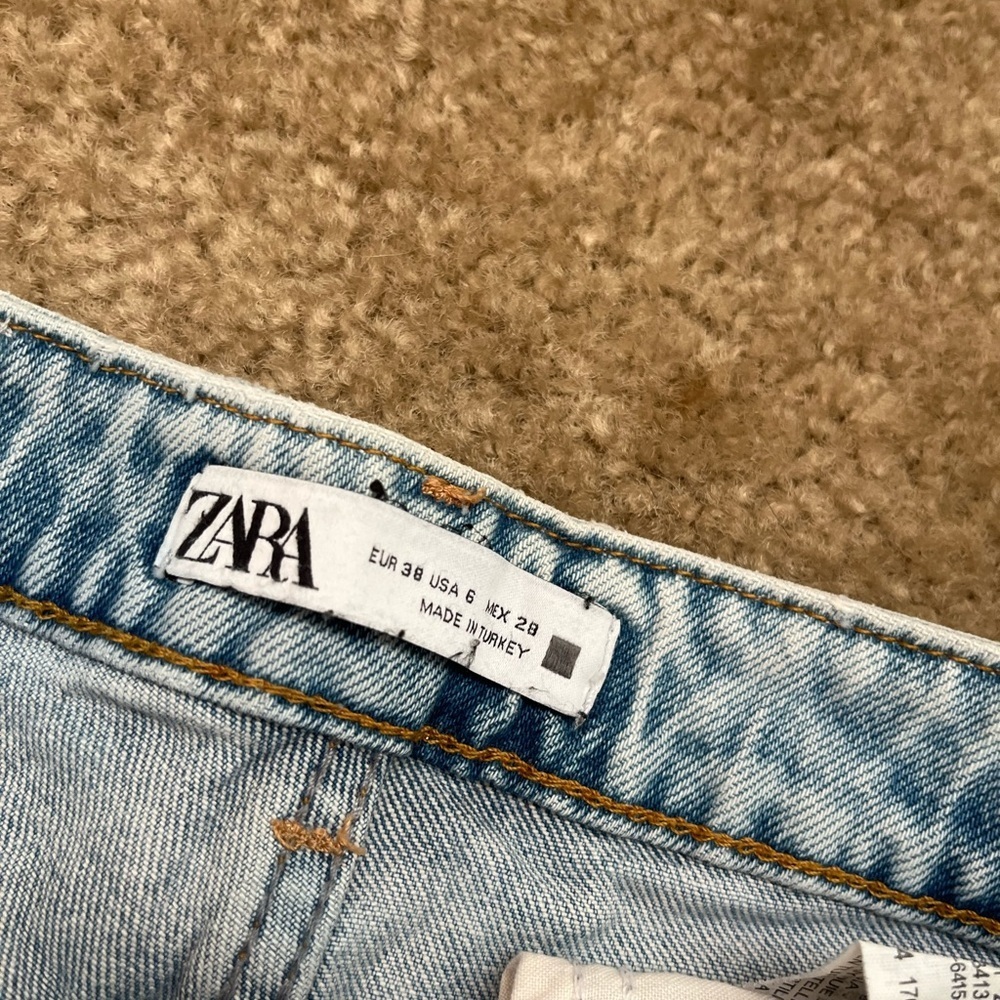 Zara Light Blue Womens Straight Jeans - Picture 3 of 3